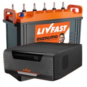 LivFast FlashCharge 1125 Inverter with LivFast Maxximo MXTT2342 200AH Tall Tubular Battery