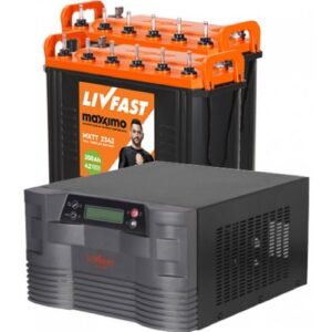 LivFast PowerStation 2KVA Inverter with 2 x 200AH Tall Tubular Batteries