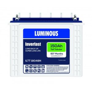 Luminous Inverlast ILTT18048N – 150AH Tall Tubular Battery